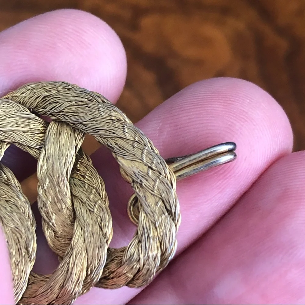 Vintage hand crafted braided gold strand bracelet